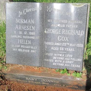 ARNESEN Norman -1988 :: COX George Reginald -1969 :: ARNESEN Baby Joanne -1959