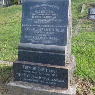 BURT Frederick -1931 &amp; Florence Letitia -1973 :: BROWN Gwendolyn Joyce nee DUTTON -1976