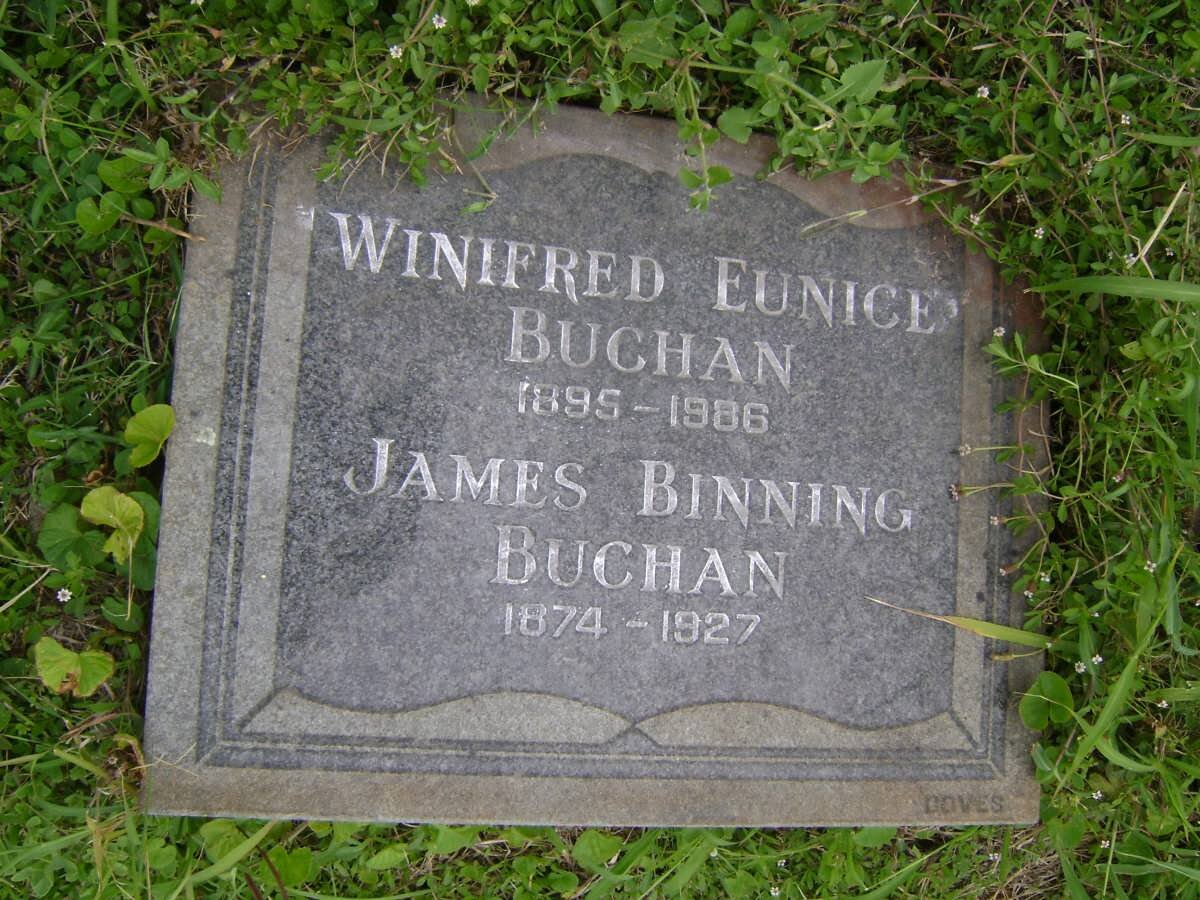BUCHAN James Binning 1874-1927 &amp; Winifred Eunice 1895-1986