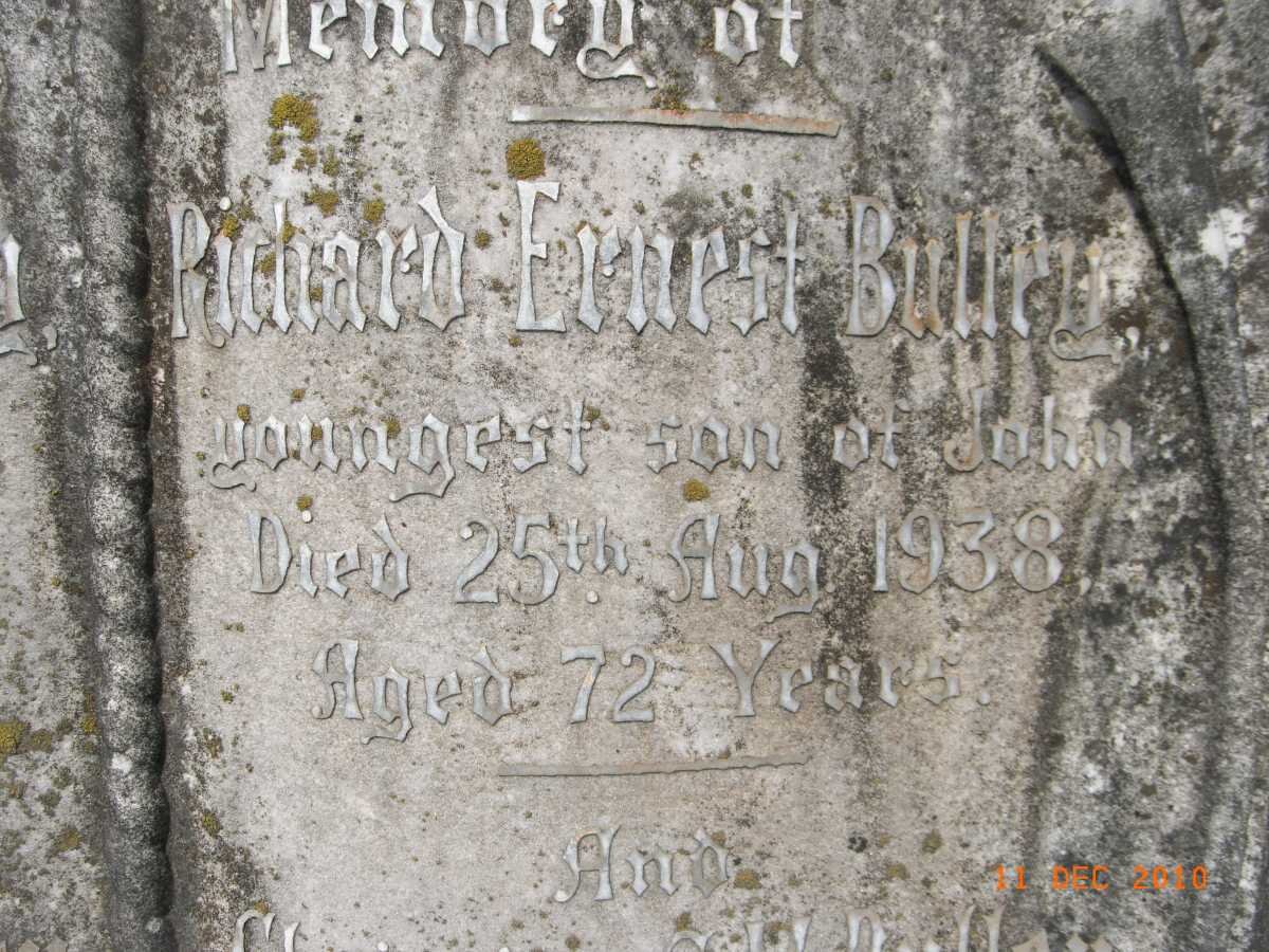 BULLEY Richard Ernest -1938 