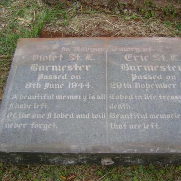 BURMESTER Eric, St. L. -1944 &amp; Violet -1944 :: BURMESTER Joy Denise -1961