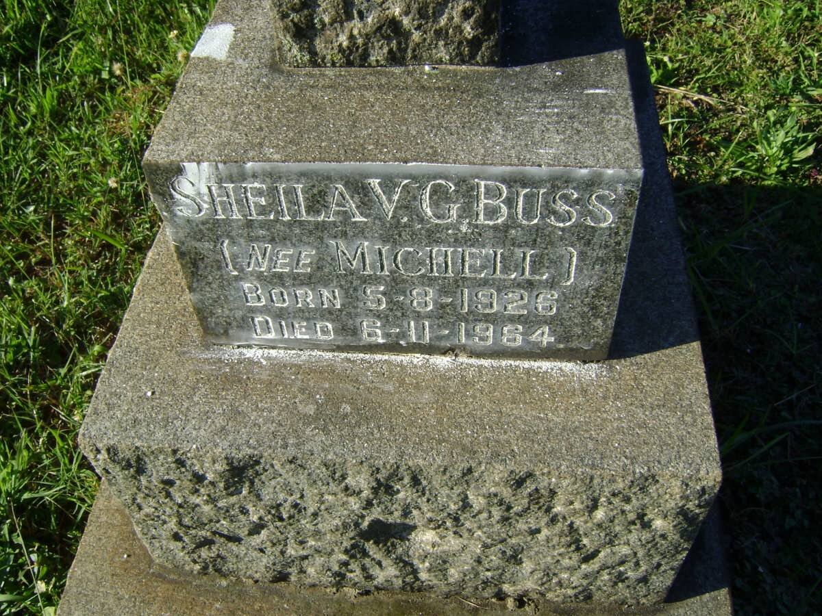 BUSS Sheila V.G. nee MICHELL 1926-1984