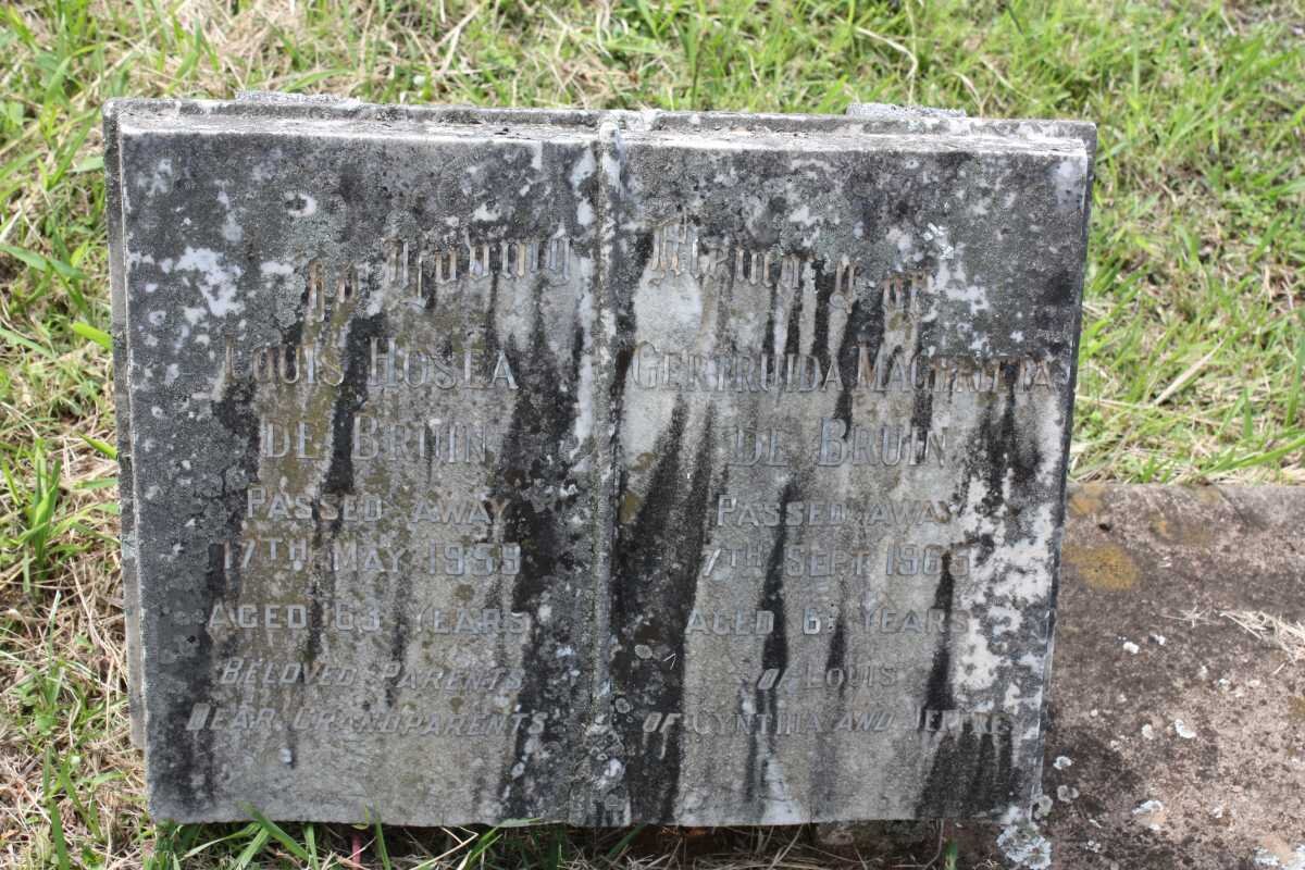 BRUIN Louis Hosea, de -1959 &amp; Gertruida Maghrieta -1965