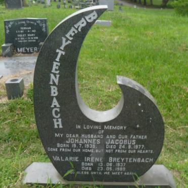 BREYTENBACH Johannes Jacobus 1939-1977 &amp; Valarie Irene 1937-1989