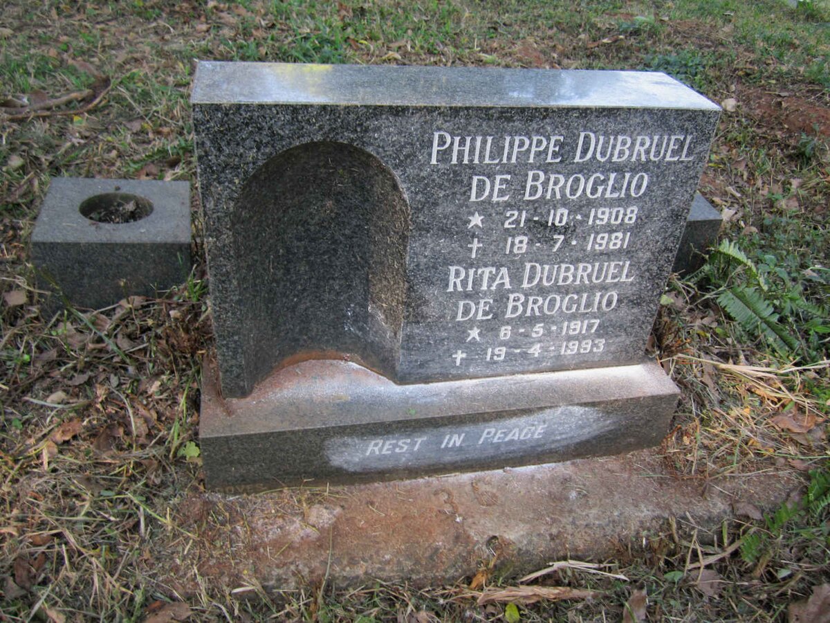 BROGLIO Philippe, Dubruel de 1908-1981 &amp; Rita 1917-1993