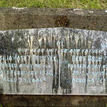 BRUNYEE Bert -1949 &amp; Cecilia Janet -1936