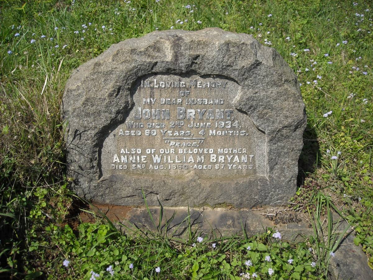 BRYANT John -1934 &amp; Annie William -1960