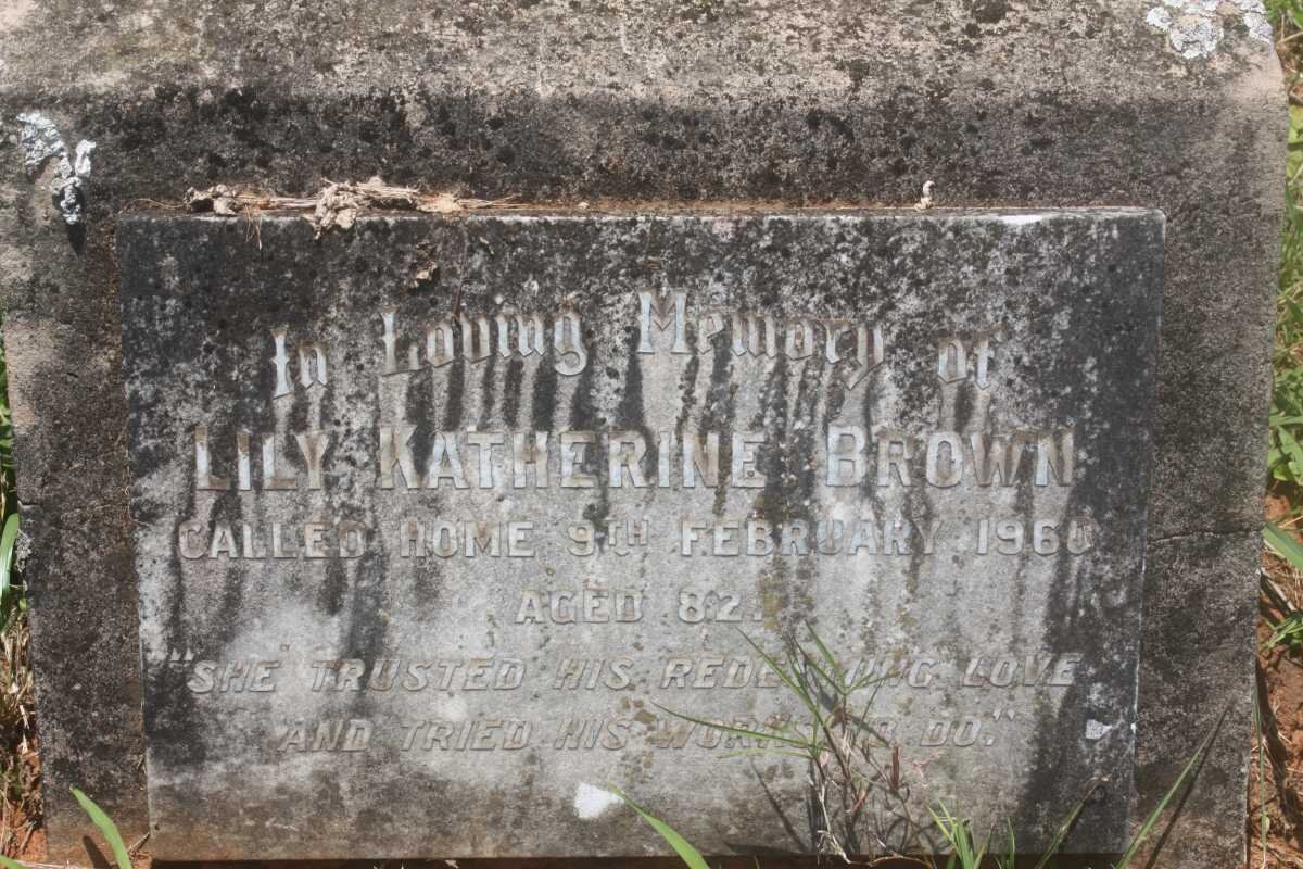 BROWN Lily Katherine -1960