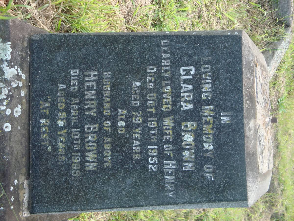 BROWN Henry -1969 &amp; Clara -1952