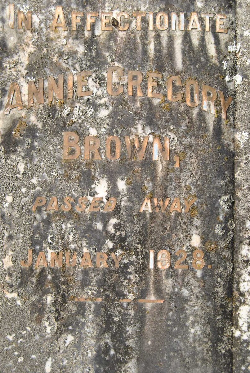 BROWN Annie Gregory -1928