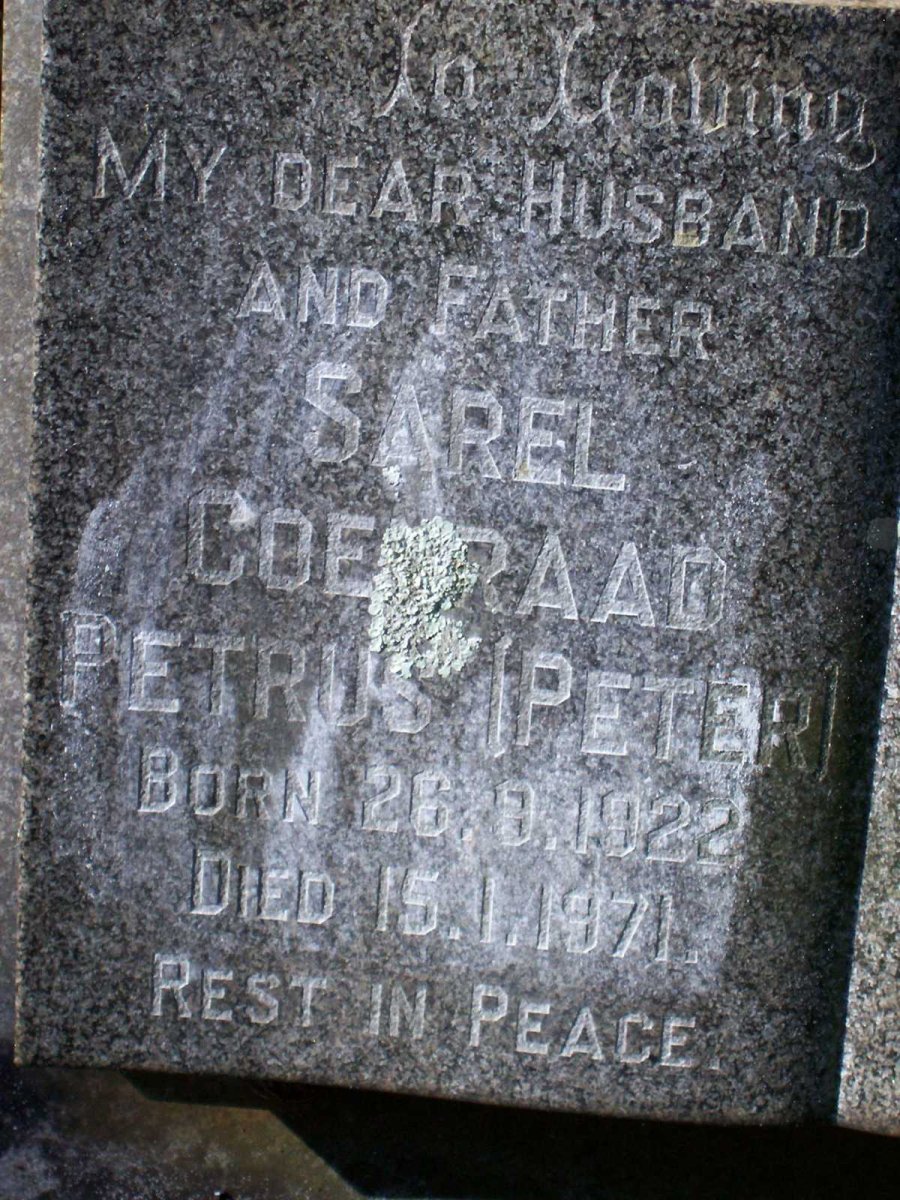 BRUYN Sarel Coenraad Petrus, du 1922-1971