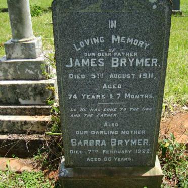 BRYMER James -1911 &amp; Barbra -1922