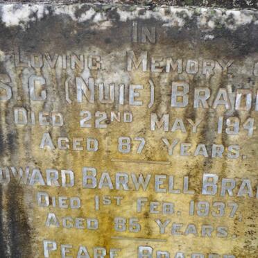 BRADER S.C. -1943 :: BRADER Edward Barwell -1937 :: BRADER Peare -1926 :: BRADER May -1906