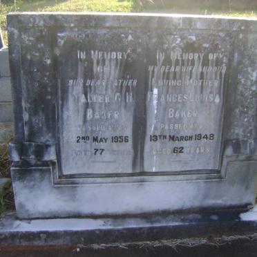 BAKER Walter G.H. -1956 &amp; Frances Louisa -1948