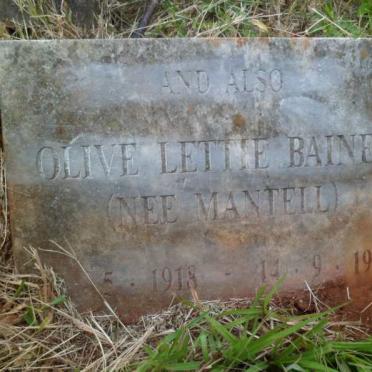 BAINES Olive Lettie nee MANTELL 1918-1994