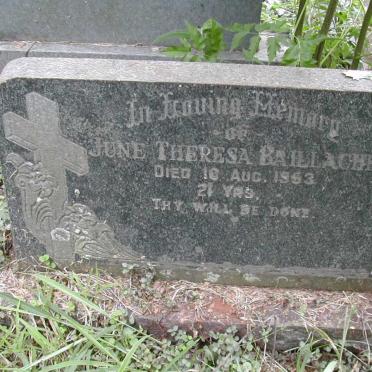 BAILLACHE June Theresa -1953