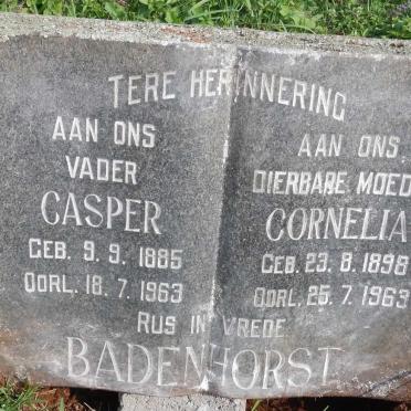 BADENHORST Casper 1885-1963 &amp; Cornelia 1898-1963