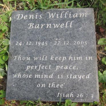 BARNWELL Denis William 1945-2005