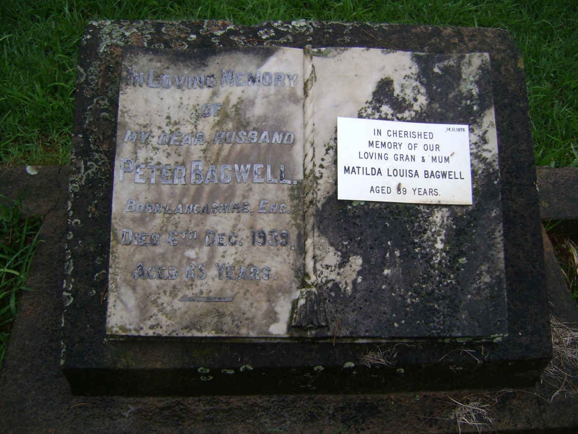 BAGWELL Peter -1939 &amp; Matilda Louisa -1976