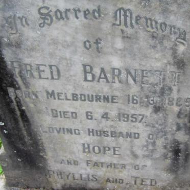 BARNETT Fred 1889-1957