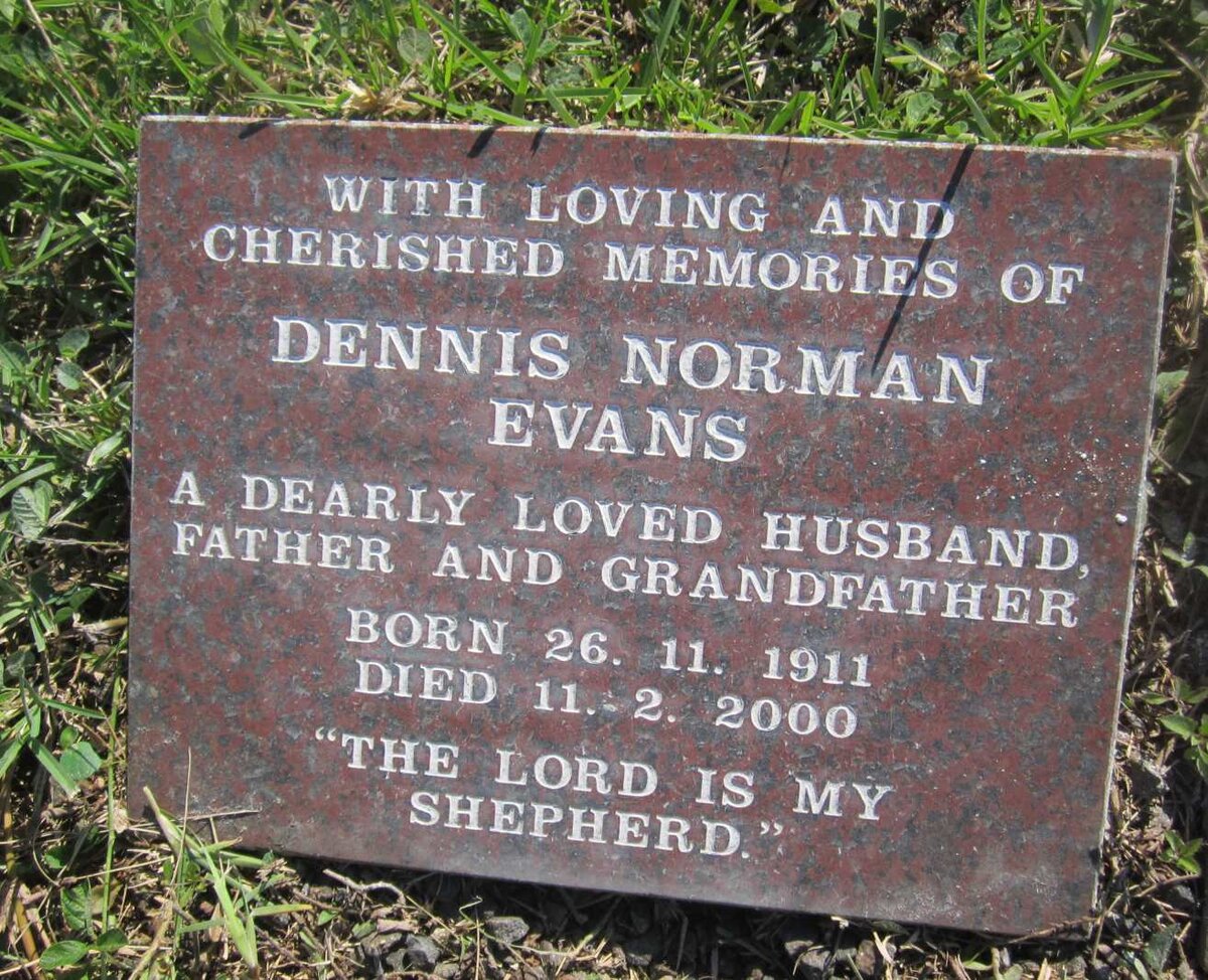 EVANS Dennis Norman 1911-2000