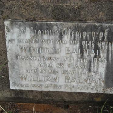 BALMAIN William -1959 &amp; Winifred -1954