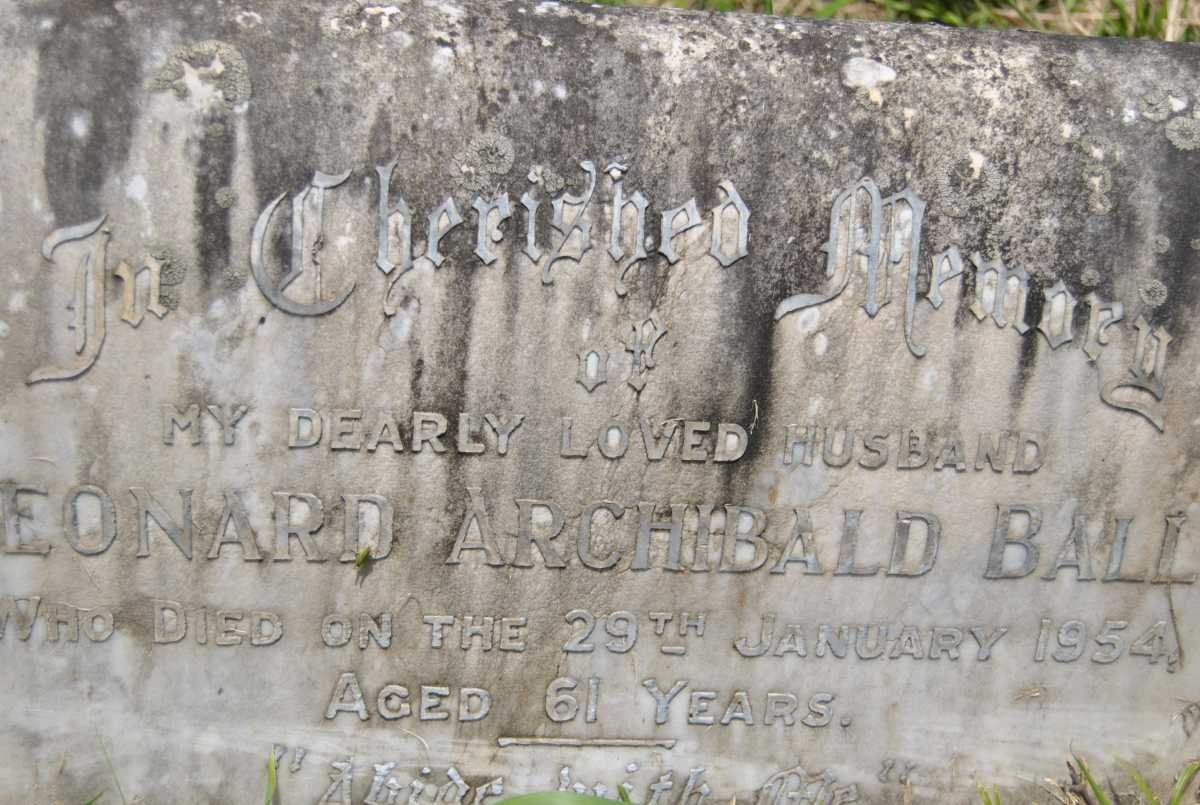 BALL Leonard Archibald -1954