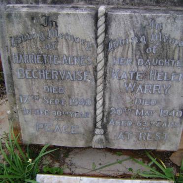 BECHERVAISE Harriette Agnes -1940 :: WARRY Kate Helen -1940