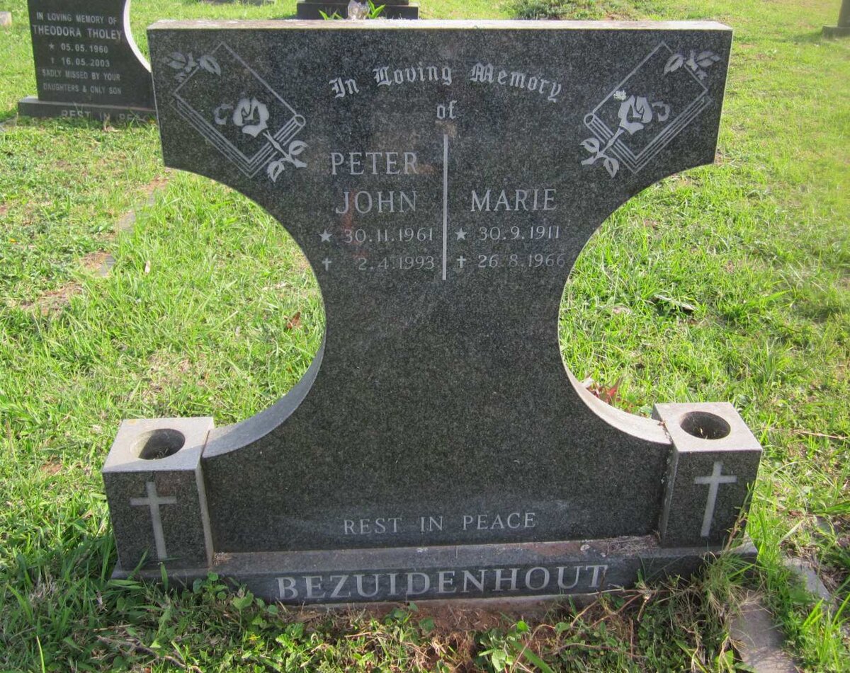 BEZUIDENHOUT Marie 1911-1966 :: BEZUIDENHOUT Peter John 1961-1993