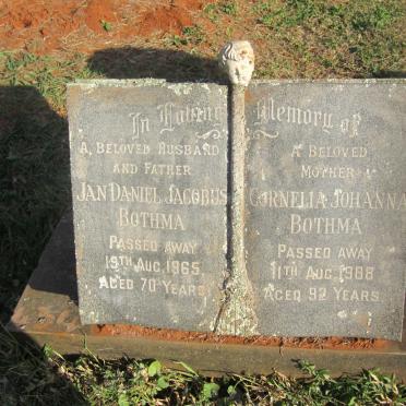 BOTHMA Jan Daniel Jacobus -1965 &amp; Cornelia Johanna -1988