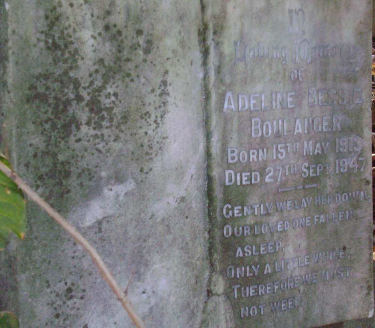 BOULANGER Adeline Bessie 1913-1947