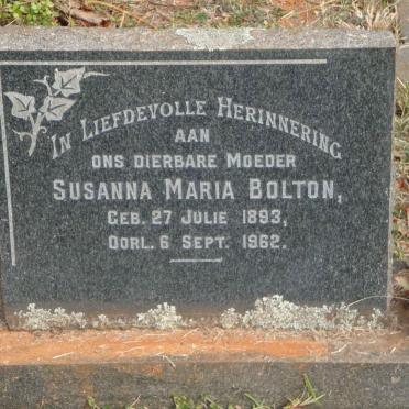 BOLTON Susanna Maria 1893-1962