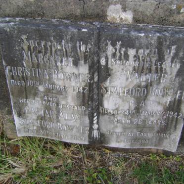 BOWYER Alan Stafford -1959 &amp; Margaret Christina -1942 :: BOWYER Walter Stafford -1942