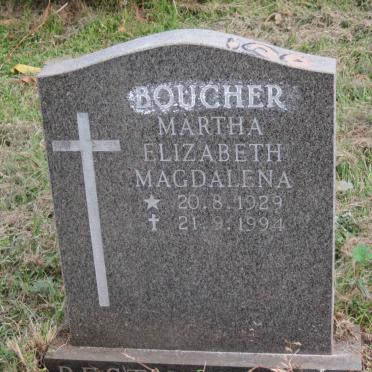 BOUCHER Martha Elizabeth Magdalena 1929-1994