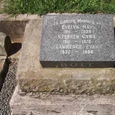 BOLT Stephen Cyril 1911-1978 :: BOLT Evelyn May 1911-1939 :: BOLT Lawrence Evan -1932-1980