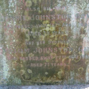 BOND Hugh 1858-1929 &amp; Jennie Johnston -1952 :: GAW William Johnston -1951