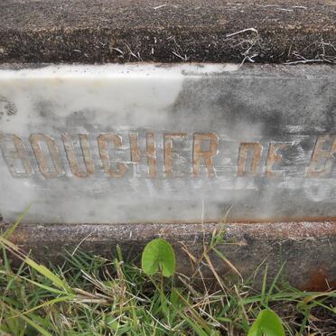 BOUCHERVILLE Isaacs Francois Ebduard, Boucher de -1926 &amp; Marie Noemie Leona -1951