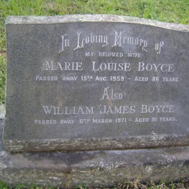 BOYCE William James -1971 &amp; Marie Louise -1959