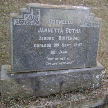 BOTHA Cornelia Jannetta nee BUITENDAG -1947