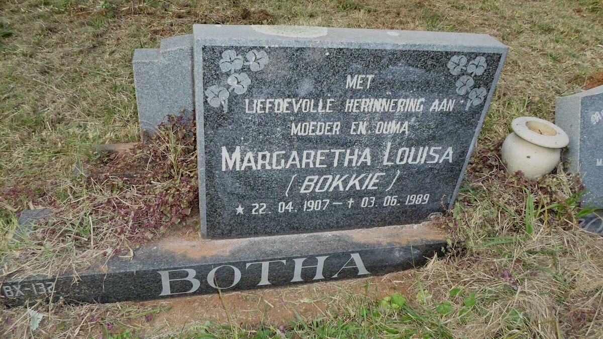 BOTHA Margaretha Louisa 1907-1989