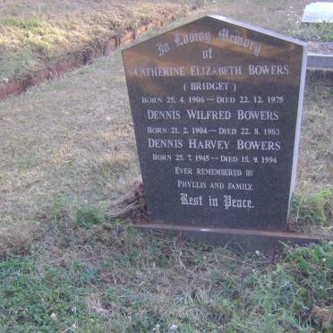 BOWERS Dennis Wilfred 1904-1983 &amp; Catherine Elizabeth 1906-1975 :: BOWERS Dennis Harvey 1945-1994