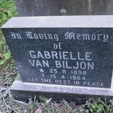 BILJON Gabrielle, van 1898-1984