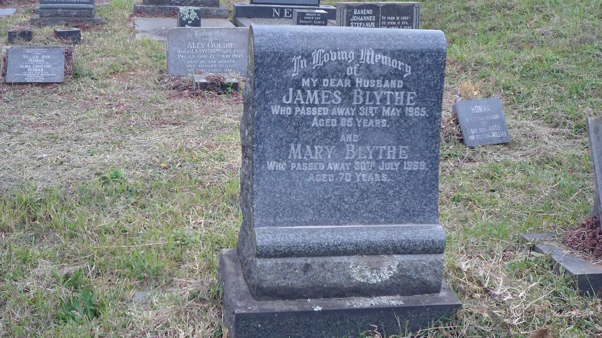 BLYTHE James -1965 &amp; Mary -1968