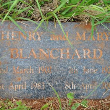 BLANCHARD Henry 1902-1983 &amp; Mary 1920-2001