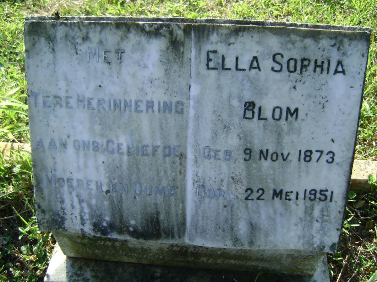 BLOM Ella Sophia 1873-1951