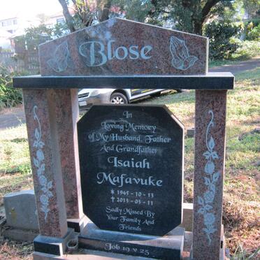 BLOSE Isaiah Mafavuke 1945-2013