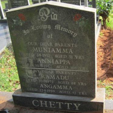 CHETTY Muniamma -1952 &amp; Anniappa -1967 :: CHETTY Ramadu -1972 &amp; Angamma -1999