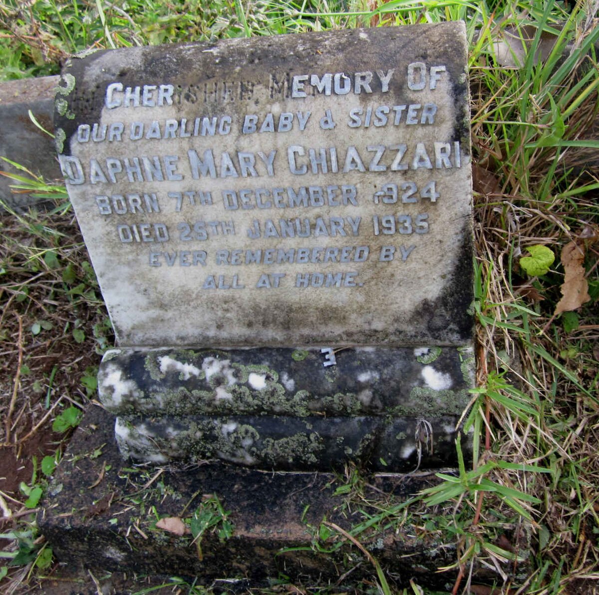 CHIAZZARI Daphne Mary 1924-1935