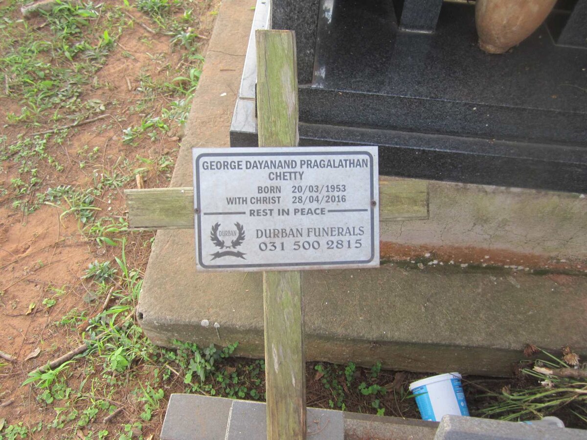 CHETTY George Dayanand Pragalathan 1953-2016
