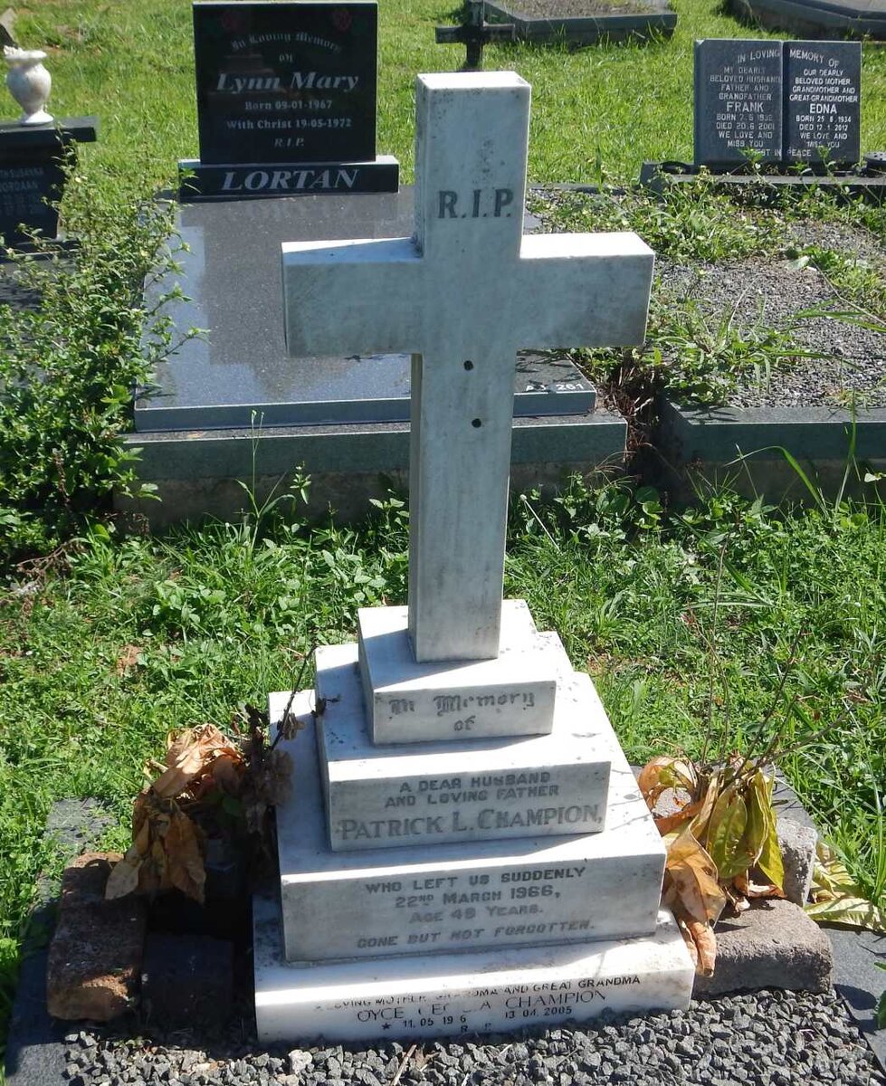 CHAMPION Patrick L. -1966 &amp; Joyce Cecilia 1916-2005